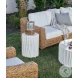 Evian Abaco White Outdoor End Table