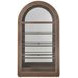 Medley Brown Arch 1 Sliding Door Curio Cabinet with LED Lighting