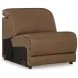 Rally-Up Caramel Leather 3 Piece Modular Power Reclining Sectional Sofa with USB Charging