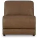 Rally-Up Caramel Leather 3 Piece Modular Power Reclining Sectional Sofa with USB Charging