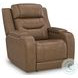 Dreamer Caramel Leather Power Reclining Living Room Set with Audio Seating