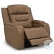 Dreamer Caramel Leather Power Reclining Living Room Set with Audio Seating