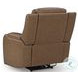 Dreamer Caramel Leather Power Reclining Living Room Set with Audio Seating