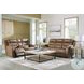 Dreamer Caramel Leather Power Reclining Loveseat with Audio Seating