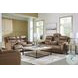 Dreamer Caramel Leather Power Reclining Sofa with Audio Seating