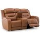 Dreamer Caramel Leather Power Reclining Living Room Set with Audio Seating