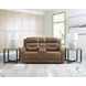 Dreamer Caramel Leather Power Reclining Loveseat with Audio Seating