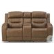 Dreamer Caramel Leather Power Reclining Living Room Set with Audio Seating