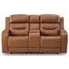 Dreamer Caramel Leather Power Reclining Living Room Set with Audio Seating