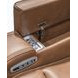 Dreamer Caramel Leather Power Reclining Living Room Set with Audio Seating