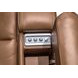 Dreamer Caramel Leather Power Reclining Sofa with Audio Seating