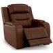 Dreamer Brown Leather Power Recliner with Audio Seating