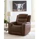 Dreamer Brown Leather Power Recliner with Audio Seating