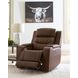 Dreamer Brown Leather Power Recliner with Audio Seating