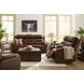 Dreamer Brown Leather Power Recliner with Audio Seating