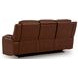 Dreamer Brown Leather Power Reclining Sofa with Audio Seating