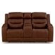 Dreamer Brown Leather Power Reclining Living Room Set with Audio Seating