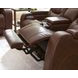 Dreamer Brown Leather Power Reclining Loveseat with Audio Seating