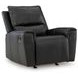 Glassmere Black Leather Rocker Recliner