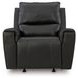 Glassmere Black Leather Rocker Recliner