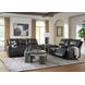 Glassmere Black Leather Reclining Living Room Set