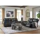 Glassmere Black Leather Reclining Living Room Set