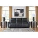 Glassmere Black Leather Reclining Living Room Set