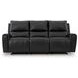 Glassmere Black Leather Reclining Living Room Set