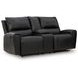 Glassmere Black Leather Reclining Living Room Set