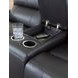 Glassmere Black Leather 74" Reclining Loveseat