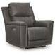 Burnley Anchor Leather Zero Gravity Power Recliner with USB Charging