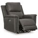 Burnley Anchor Leather Zero Gravity Power Recliner with USB Charging