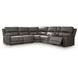 Burnley Anchor Leather 6 Piece Modular Power Reclining Sectional with Console and USB Charging