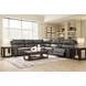 Burnley Anchor Leather 6 Piece Modular Power Reclining Sectional with Console and USB Charging