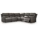 Burnley Anchor Leather 5 Piece Modular Power Reclining Sectional with USB Charging