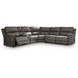 Burnley Anchor Leather 6 Piece Modular Power Reclining Sectional with Storage Console and USB Charging