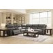 Burnley Anchor Leather 6 Piece Modular Power Reclining Sectional with Storage Console and USB Charging
