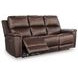 Beryton Espresso Leather 85" Zero Gravity Power Reclining Sofa with USB Charging