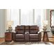 Beryton Espresso Leather 75" Zero Gravity Power Reclining Loveseat with USB Charging
