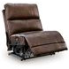 Burnley Espresso Leather 5 Piece Modular Power Reclining Sectional with USB Charging