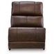 Burnley Espresso Leather 5 Piece Modular Power Reclining Sectional with USB Charging