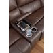Burnley Espresso Leather 6 Piece Modular Power Reclining Sectional with Storage Console and USB Charging