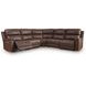 Burnley Espresso Leather 5 Piece Modular Power Reclining Sectional with USB Charging