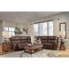 Burnley Espresso Leather 5 Piece Modular Power Reclining Sectional with USB Charging