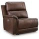 Burnley Espresso Leather 5 Piece Modular Power Reclining Sectional with USB Charging