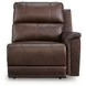 Burnley Espresso Leather 5 Piece Modular Power Reclining Sectional with USB Charging