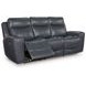 Mighty Moves Admiral Leather 88" Power Reclining Sofa with USB Charging
