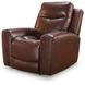 Mighty Moves Mahogany Leather Power Recliner with USB Charging