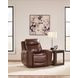 Mighty Moves Mahogany Leather Power Recliner with USB Charging