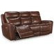 Mighty Moves Mahogany Leather Power Reclining Living Room Set